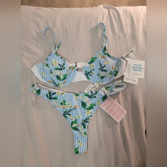 Dippin' Daisy's Blue Floral Bikini - Picture 1 of 5